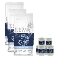 Züchterpaket ICEPAW Puppy Junior pure 3x15kg und...