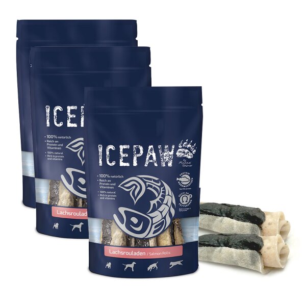 ICEPAW Lachsrouladen (3 x 200 g)